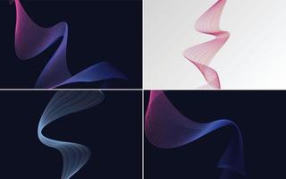 Collection of geometric minimal lines pattern set vector