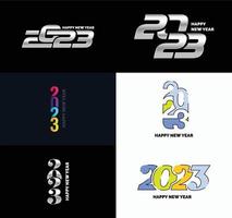 Big Set of 2023 Happy New Year logo text design 2023 number design template vector