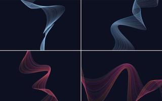 Collection of geometric minimal lines pattern set vector