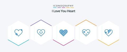 Heart 25 Blue icon pack including care. healthcare. heart. favorite. love vector