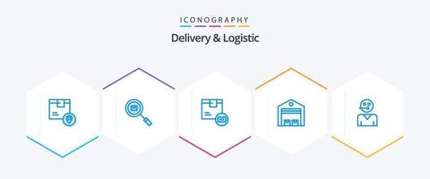 Delivery And Logistic 25 Blue icon pack including shipping. delivery. product. shop. delivery vector