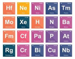 20 Preiodic table of the elements Icon Pack Design vector