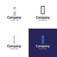 Letter I Big Logo Pack Design Creative Modern logos design for your business vector