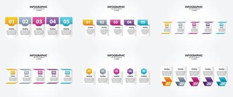 este conjunto de infografías de ilustración vectorial es perfecto para anunciar su negocio en folletos. volantes y revistas. vector