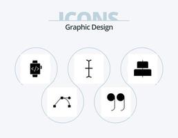 paquete de iconos de glifo de diseño 5 diseño de iconos. . cursor. horizontal vector