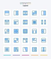 Creative Layout 25 Blue icon pack  Such As layout. frame. layout. collage. layout vector