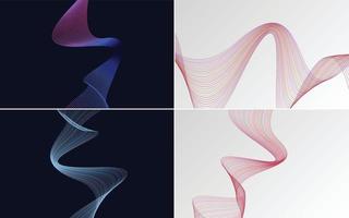 Wave curve abstract vector backgrounds for a unique and eye-catching design