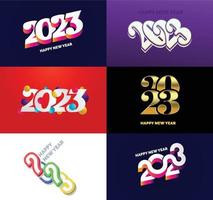 Big Set of 2023 Happy New Year logo text design 2023 number design template vector