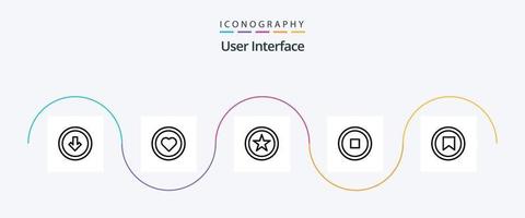 User Interface Line 5 Icon Pack Including tag. interface. user. user. interface vector