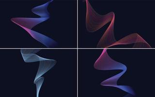 Collection of geometric minimal lines pattern set vector