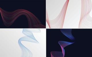 Collection of geometric minimal lines pattern set vector