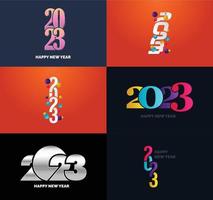 Big Set of 2023 Happy New Year logo text design 2023 number design template vector