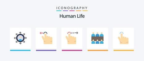 Human Flat 5 Icon Pack Including . table. . Creative Icons Design vector