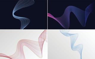 Use these geometric wave pattern backgrounds to add a contemporary feel to your projects vector