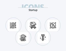 Startup Line Icon Pack 5 Icon Design. ideas. mobile shop. time. mobile. click mobile vector