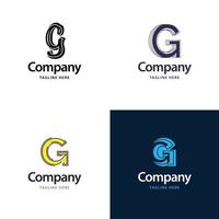 Letter G Big Logo Pack Design Creative Modern logos design for your business vector