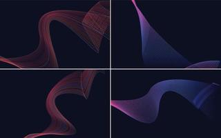 Add a modern touch to your design with these vector line backgrounds