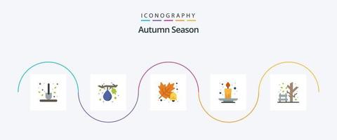 Autumn Flat 5 Icon Pack Including fall. festival. healthy. event. autumn vector