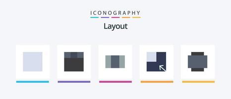 Layout Flat 5 Icon Pack Including . view.. Creative Icons Design vector