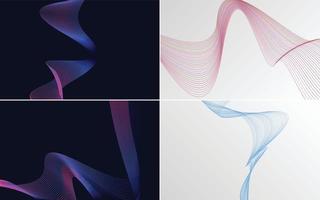 Wave curve abstract vector backgrounds for a contemporary and sleek look