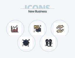 nuevo paquete de iconos lleno de línea de negocio 5 diseño de iconos. . dólar flechas divisa . vector