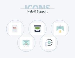 Help And Support Flat Icon Pack 5 Icon Design. contact. bell. help. help. communication vector