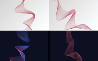 Wave curve abstract vector background pack for a professional and polished look