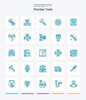 Creative Plumber 25 Blue icon pack  Such As laundry. plumber. valve. nut. wrench vector