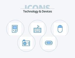 dispositivos blue icon pack 5 diseño de iconos. . . dispositivo. ratón. tipo vector