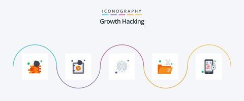 Hacking Flat 5 Icon Pack Including lock. binary code. malware. skull. death vector