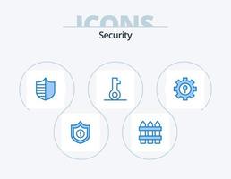 paquete de iconos azul de seguridad 5 diseño de iconos. proteccion. ojo de cerradura. seguridad. seguridad. cerrar vector