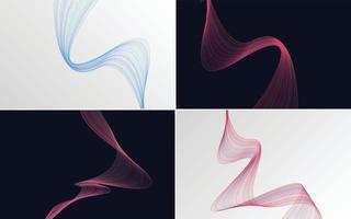 Enhance your presentations with this set of 4 vector backgrounds