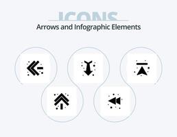 Arrow Glyph Icon Pack 5 Icon Design. upload. arrows. fast forward. arrow. full vector