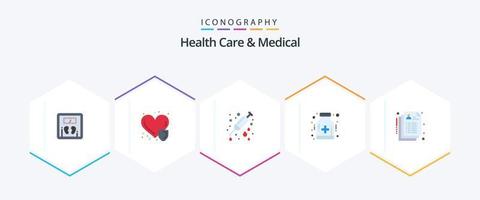 Health Care And Medical 25 Flat icon pack including health. hospital. care. health. care vector