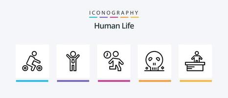 Human Line 5 Icon Pack Including . people. people. cosmonaut. woman. Creative Icons Design vector