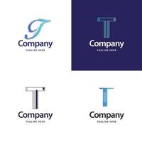 Letter T Big Logo Pack Design Creative Modern logos design for your business vector