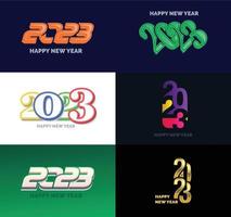 Big Set of 2023 Happy New Year logo text design 2023 number design template vector