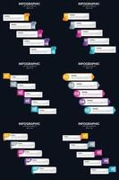 use seis infografías vectoriales para presentar de manera efectiva sus conceptos comerciales vector