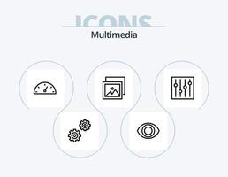 paquete de iconos de línea multimedia 5 diseño de iconos. . borrar. . cambiar vector