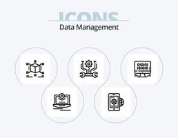 Data Management Line Icon Pack 5 Icon Design. profile. user. encryption. search. find vector