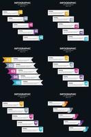 Vector 6 Infographics Pack for professional business presentations