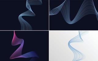 Collection of geometric minimal lines pattern set vector