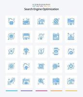 Creative Seo 25 Blue icon pack  Such As productivity. cloud computing. sharing. cloud. website vector