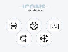 User Interface Line Icon Pack 5 Icon Design. password. user. interface. ui. on vector