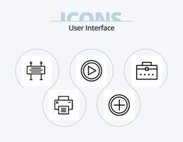 paquete de iconos de línea de interfaz de usuario 5 diseño de iconos. contraseña. usuario. interfaz. ui en vector