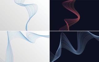 Collection of geometric minimal lines pattern set vector