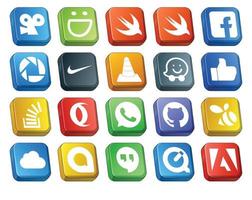 20 Social Media Icon Pack Including github opera player overflow question vector