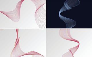 Wave curve abstract vector background pack for a professional and polished look