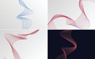 Create a modern look with this pack of 4 vector geometric backgrounds