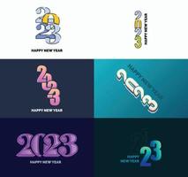 Big Set of 2023 Happy New Year logo text design 2023 number design template vector